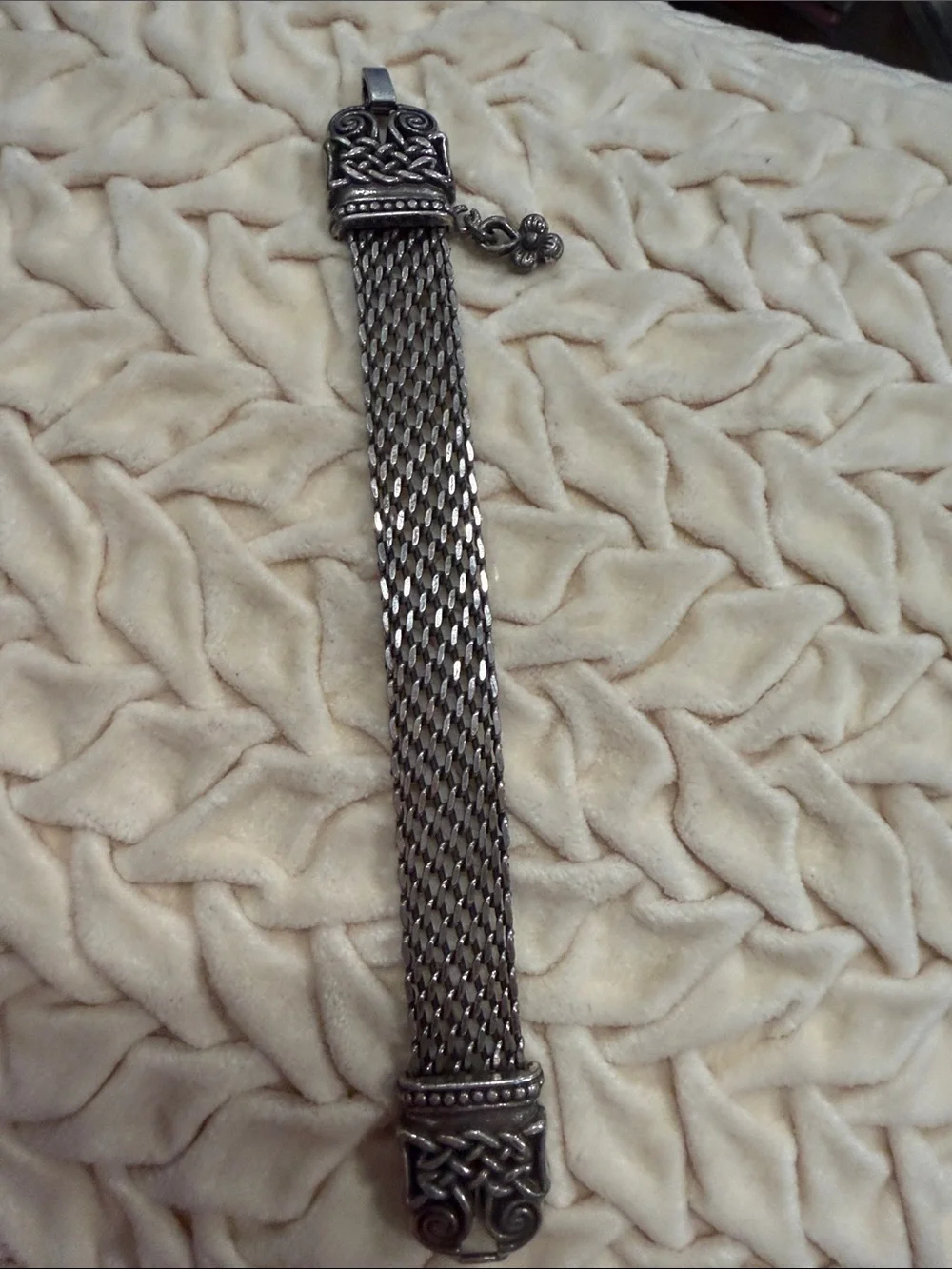 Brighton Silver-Tone Woven Mesh Bracelet with Decorative Ends